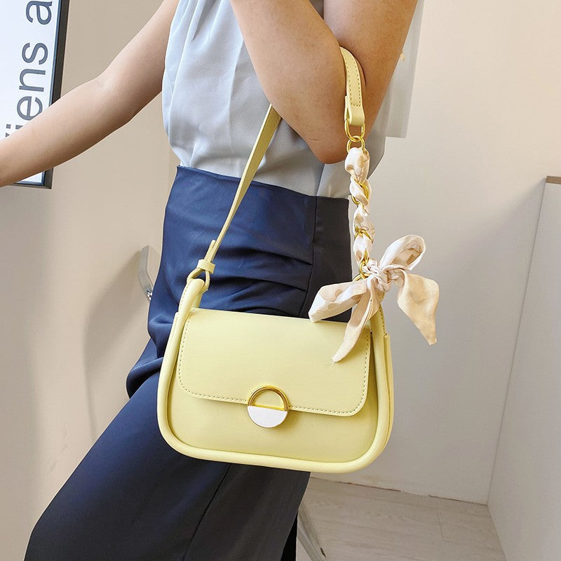 ANRMVS Summer Cross-Border Fashion High Stylish Textured Shoulder Small Square Bag Portable All-Match Simple Women's Messenger Bag