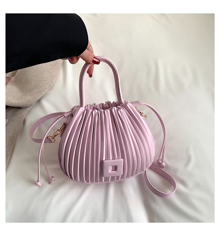 ANTMVS 2025 Niche design fashion women's bag popular new texture pleated handbag trendy versatile shoulder messenger bag