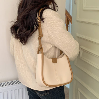 ANRMVS Niche Texture Underarm Bag Women's Winter High Sense New Fashion Korean Style Saddle Bag All-Match Shoulder Messenger Bag