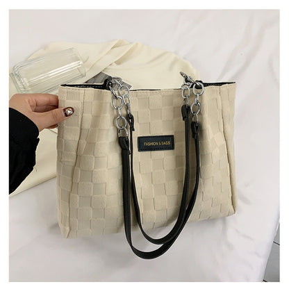 ANRMVS New Trendy Large Capacity Women's Shoulder Bag Fashionable All-Match Underarm Tote Bag Casual Portable Commuter Bag