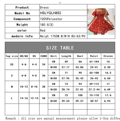 ANTMVS  Self-Developed European and American off-Shoulder Skirt  Foreign Trade New Dress Strapless High Waist Floral Dress