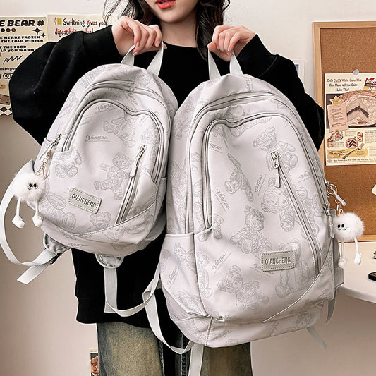 Schoolbag Junior High School Student Simple All-Match Fashion New Large Capacity Backpack College Student Computer Bag Travel Backpack