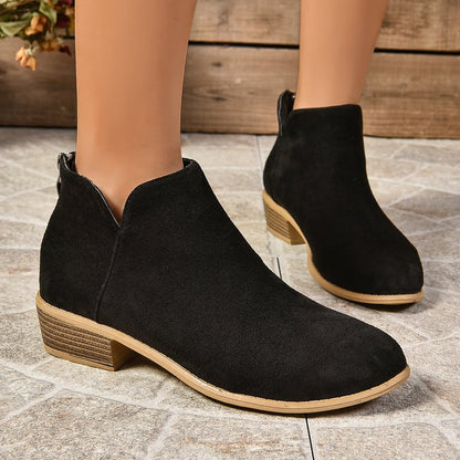 Foreign Trade plus Size Women's Shoes  Autumn and Winter Suede Casual Women Martin Boots British Style Ankle Boots Ankle Boots Wholesale