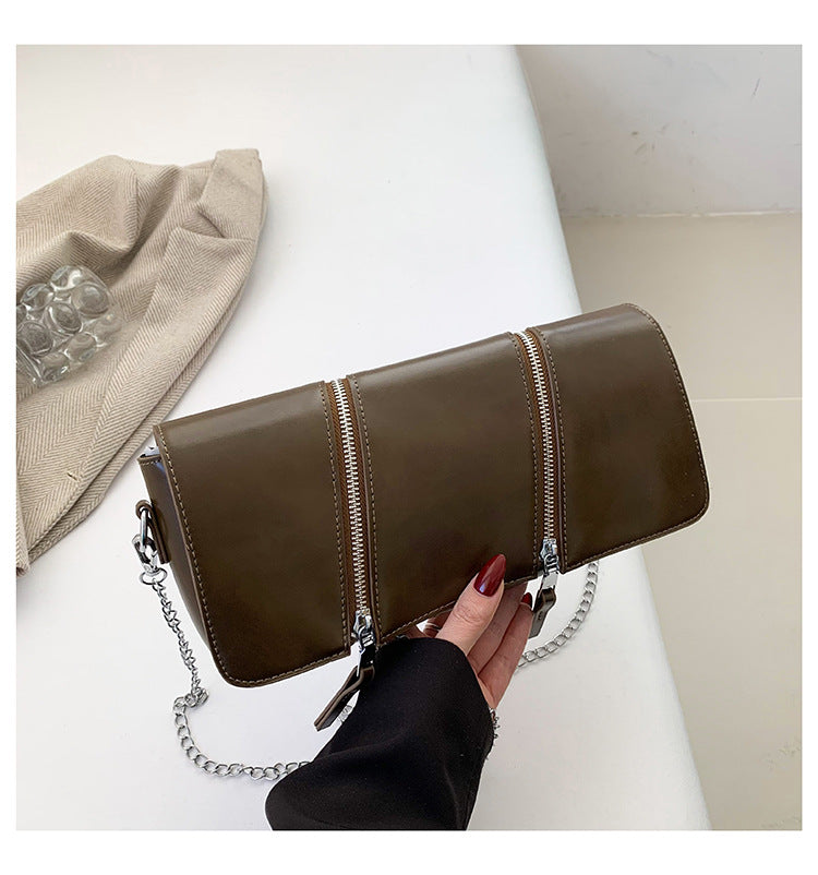 ANTMVS 2025 popular spring new New popular fashion baguette bag simple Popular texture chain shoulder messenger bag bag