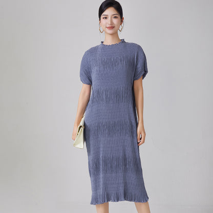 2025 dress summer women's summer high sense 2025 new loose large size temperament simple and versatile medium and long dress