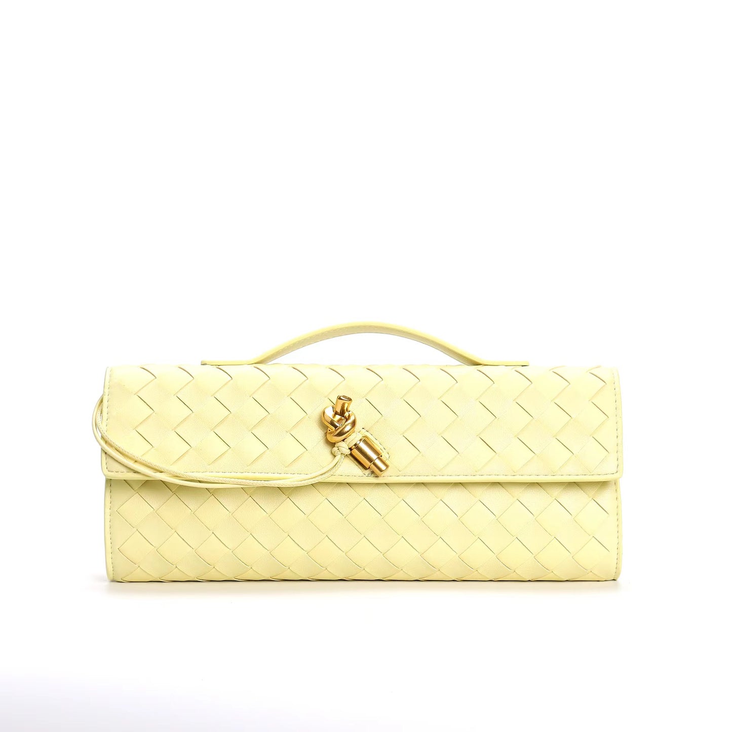 ANRMVS New Woven Bag High Sense Special-Interest Shoulder Bag Fashion Trend Hand Gold Hardware Crossbody Baguette Bag