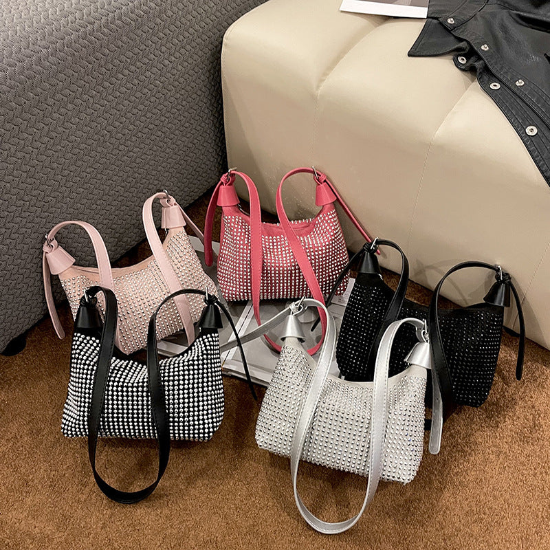 ANTMVS 2025 High fashion New hot-selling light luxury rhinestone hand-held women's bag  new versatile shoulder messenger bag