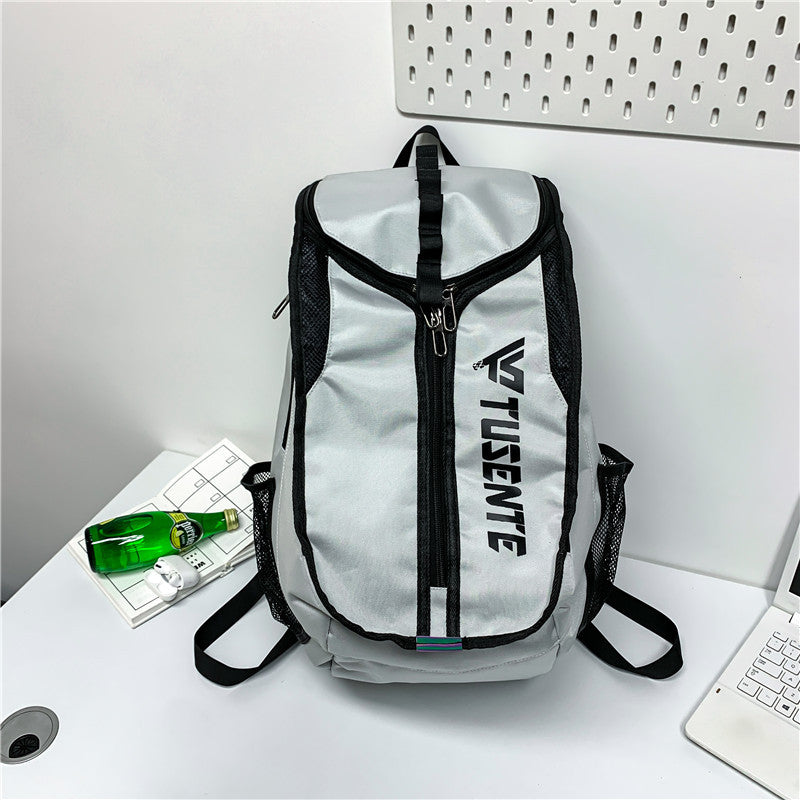 Cross-Border Basketball Sports Backpack Oxford Cloth Large Capacity Water-Resistant and Wear-Resistant Burden Reduction Men and Women Multi-Functional Backpack