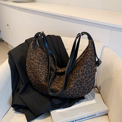 ANTMVS 2025 Fashion leopard print dumpling bag women's Korean version of the new trendy versatile shoulder bag popular niche design high-end underarm bag