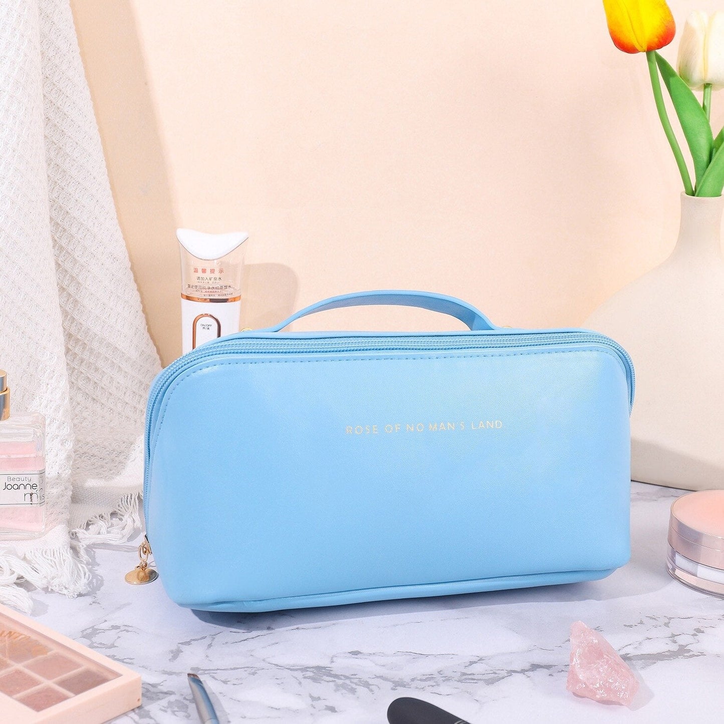 Antmvs Antmvs  Large-Capacity Travel Cosmetic Bag Portable PU Makeup Pouch Women Waterproof Bathroom Washbag Multifunctional Toiletry Kit