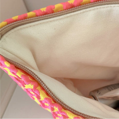 Antmvs Antmvs Large Capacity Travel Makeup Bag Skincare Bag Toiletry Organizer Makeup Pouch Clutch Fashion Simple Floral Jacquard Cosmetic Bag