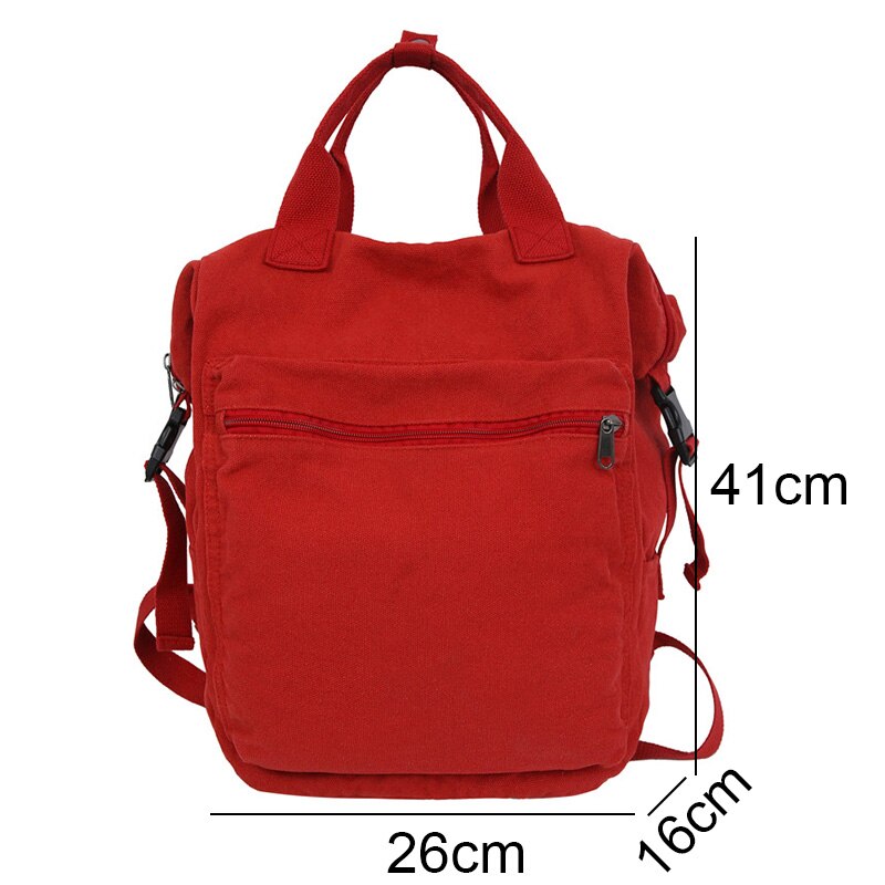 Antmvs Antmvs Retro Boys Girls Trend Canvas schoolbag Laptop College Backpack Cool Ladies Retro Student Fashion Female Travel schoolbag