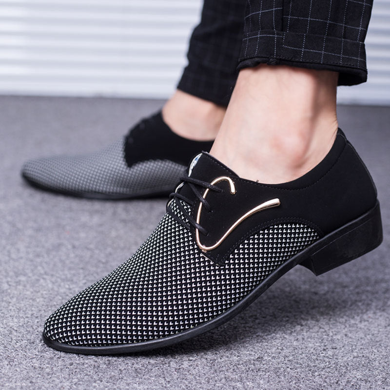 antmvs  Luxury Brand Man Dress Shoes Pointed Toe Designer Leather Shoes For Men High Quality Oxford Business Casual Shoes Big Size 38-48