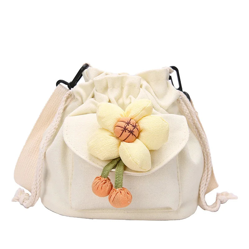 Antmvs Antmvs - Women'S Bag Drawstring Crossbody Bag For Girls Cute Canvas Bucket Shoulder Bag Fashion Handbag Messenger Bag For Travel Vacation