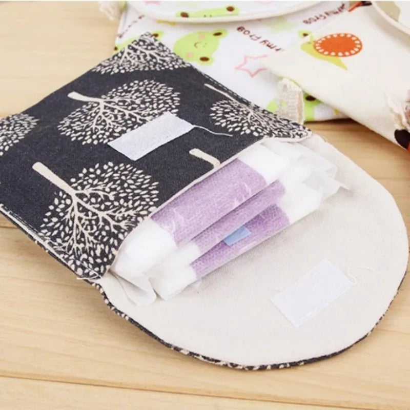 Antmvs Antmvs - Portable Women Cosmetic Organizer Sanitary Napkin Storage Bag Girls Ladies Cute Coin Card Sanitary Pad Pouch Small Cosmetic Bag