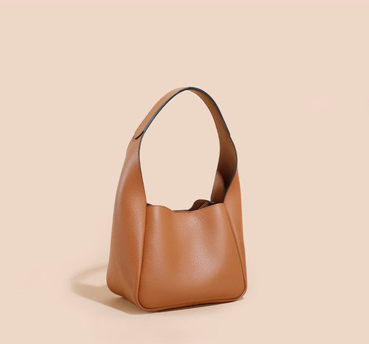 Antmvs Antmvs Genuine leather women's bag top layer cowhide bucket cabbage basket bag summer shoulder bag niche design bags underarm bag