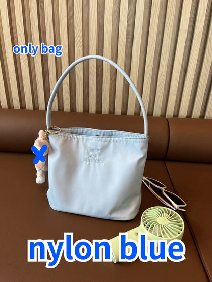 Antmvs Antmvs Fashion Solid Color Ladies Clutch Purse Handbags Simple PU Leather Women's Bucket Shoulder Bag Cute Letter Female Tote Bags