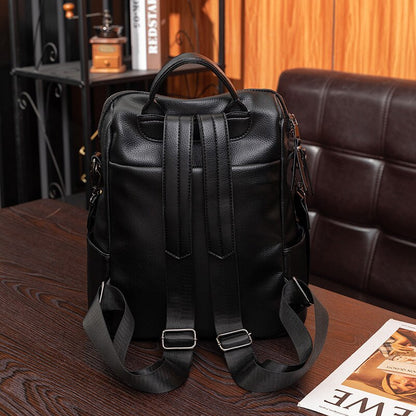 Antmvs Antmvs  Black Vintage Large Capacity Female Mini Backpack Small PU Hiking Backpacks Waterproof Fashion Blue Women Elegance Bags