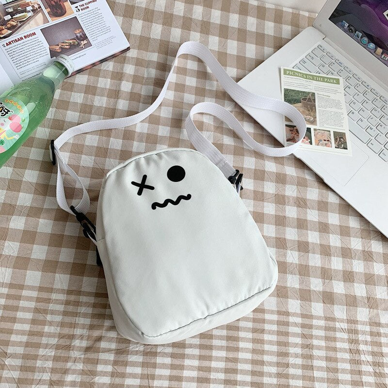 Antmvs Antmvs  Ghost Bag Purse Funny Personality Shoulder Bags Fun Lovely Devil Cute Bag Clash Colors Stitching Tide PU Small Capacity Satchel