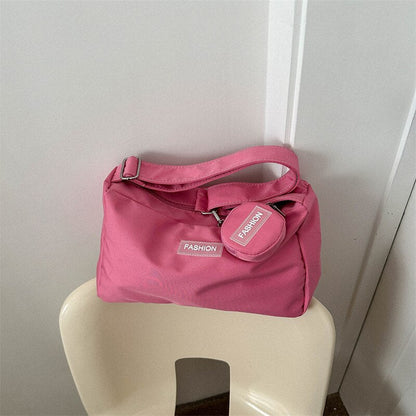 Antmvs Antmvs INS Fresh Campus Canvas Bag  Spring New Style Bag Women's Bag Fashion Network Red Girl One Shoulder Crossbody Bag