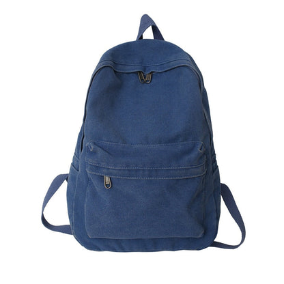 Antmvs Antmvs  Solid Color Canvas Backpack Women  School Bag For Teenage Girls Travel Student Bag Male Female Bookbag Unisex Laptop Bags