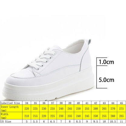 antmvs  6Cm Women Summer Shoes Platform Flats White Genuine Leather Air Mesh Hollow Thick Sole Wedge Heel Zapatos Para Mujer