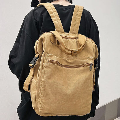 Antmvs Antmvs Retro Boys Girls Trend Canvas schoolbag Laptop College Backpack Cool Ladies Retro Student Fashion Female Travel schoolbag