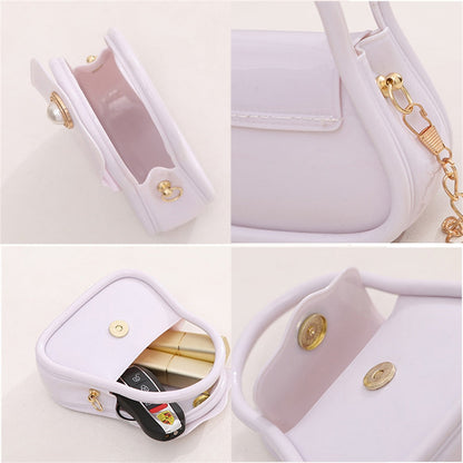 Antmvs Antmvs  Fashion Small Jelly Color mini Shoulder Bags for Women Handbag Trendy Square Crossbody Messenger Bags Ladies Mini Handbags