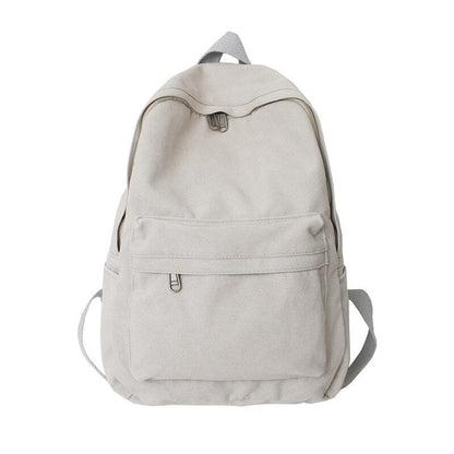 Antmvs Antmvs  Solid Color Canvas Backpack Women  School Bag For Teenage Girls Travel Student Bag Male Female Bookbag Unisex Laptop Bags