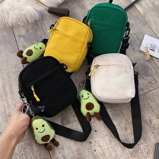 Antmvs Antmvs   New Canvas Women's Bag New Korean Canvas Small Square Bag Leisure Fashion Cute Women's One Shoulder Oblique Straddle Bag