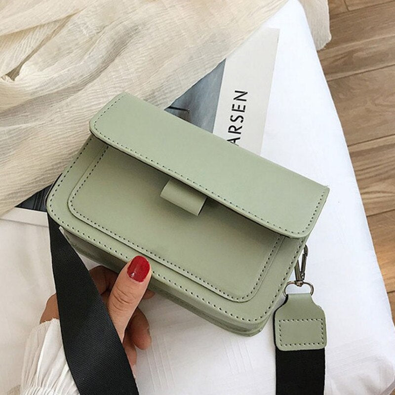 Antmvs Antmvs Women's Crossbody Bag New Small Square Bag Trendy Fashion Casual Simple Wide Shoulder Strap Retro One Shoulder Messenger Bag