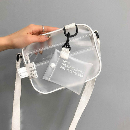 Antmvs Antmvs Jelly Small Phone Bags With Card Holder Wide Straps Flap Causual PVC Transparent Clear Woman Crossbody Bags Shoulder Bag Handbag