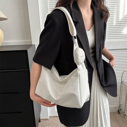 Antmvs Antmvs INS Simple Campus Canvas Bag  Spring New High Capacity Bag Women's Bag Fashion Girl Single Shoulder Crossbody Bags for Women