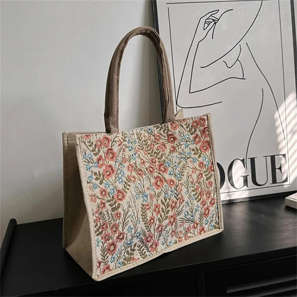 Antmvs Antmvs - Literary Large Capacity Cotton Linen Women'S Bag New Fashion Work Commuting Underarm Bag Shoulder Bag Casual Handbag