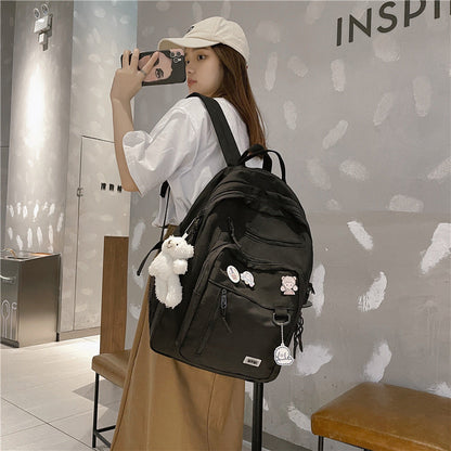 Antmvs Antmvs  Harajuku Cute School Bag For Girls Multi Pocket Waterproof Nylon Women Backpack Fashion Travel Backbags Large Capacity Bookbags