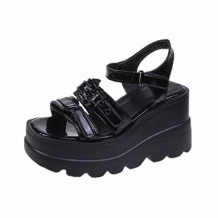 antmvs  Women's Platform Sandals Fashion Punk Gothic Wedge Sandals Women Platform Casual Woman High Heels Sandales Femmes Été