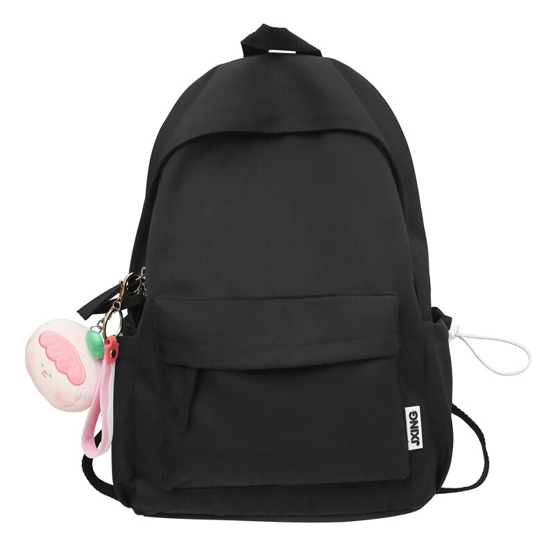 Antmvs Antmvs   New Women's Backpack Solid  Women's Leisure Travel Bag Youth Girls High Quality Schoolbag Large Capacity Zipper Backpack