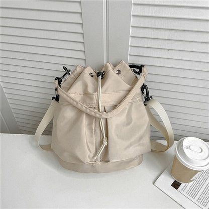 Antmvs Antmvs Fashion Women Handbags Waterproof Nylon Shoulder Bags Large Capacity Crossbody Bags for Women Portable Drawstring Bucket Bag