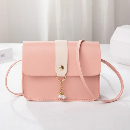 Antmvs Antmvs - Women's Bag Versatile Summer Women's Bag Contrast Small Square Bag With Pearl Pendant Fashion Ladies Bag Crossbody Bag