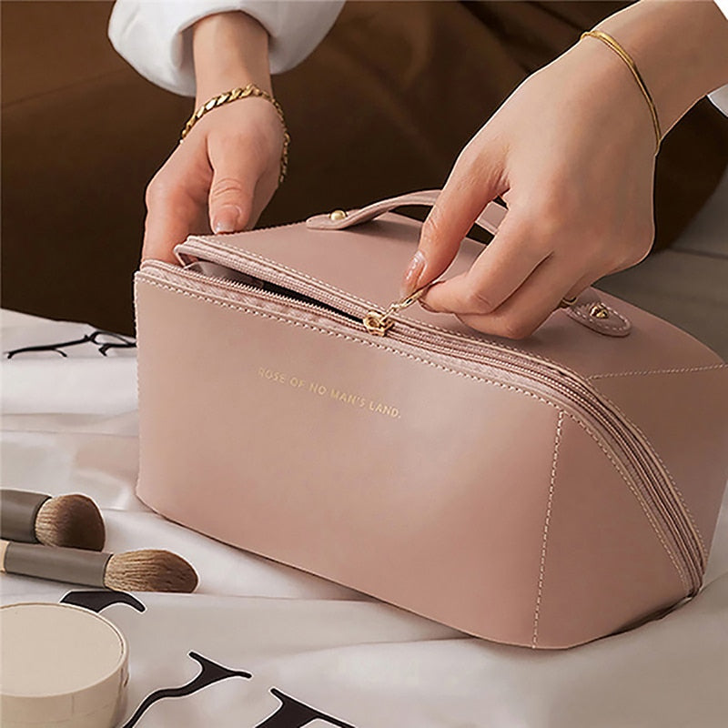 Antmvs Antmvs  Large-Capacity Travel Cosmetic Bag Portable PU Makeup Pouch Women Waterproof Bathroom Washbag Multifunctional Toiletry Kit