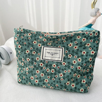 Antmvs Antmvs Large Capacity Travel Makeup Bag Skincare Bag Toiletry Organizer Makeup Pouch Clutch Fashion Simple Floral Jacquard Cosmetic Bag