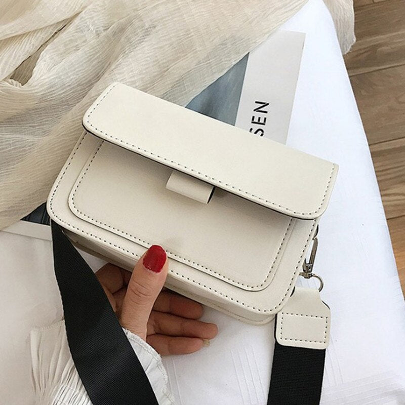 Antmvs Antmvs Women's Crossbody Bag New Small Square Bag Trendy Fashion Casual Simple Wide Shoulder Strap Retro One Shoulder Messenger Bag