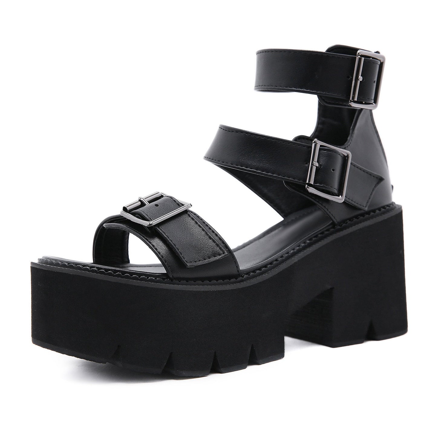 antmvs  Large Size Summer Women Shoes Sandals Fashion Punk Gothic Platform Sandal Shoes For Womens Chunky Heel Ladies Leisure Sandalias