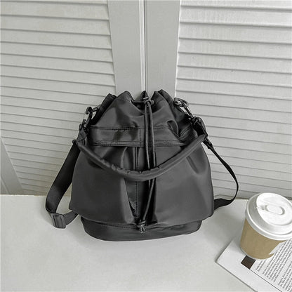 Antmvs Antmvs Fashion Women Handbags Waterproof Nylon Shoulder Bags Large Capacity Crossbody Bags for Women Portable Drawstring Bucket Bag