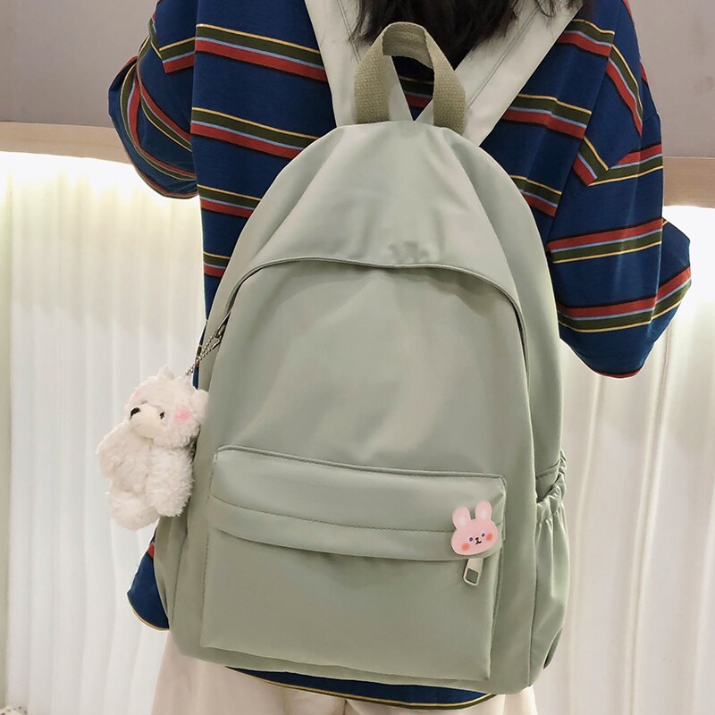 Antmvs Antmvs Casual Backpacks Women  Solid Color Women Shoulder Bag Nylon Teenage Girl School Bag Trend Backbag Mochilas Female