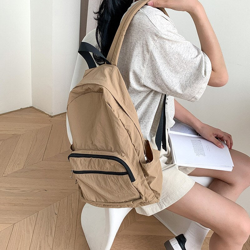 Antmvs Antmvs Korean version of ins leisure travel travel breathable nylon backpack large capacity student bag