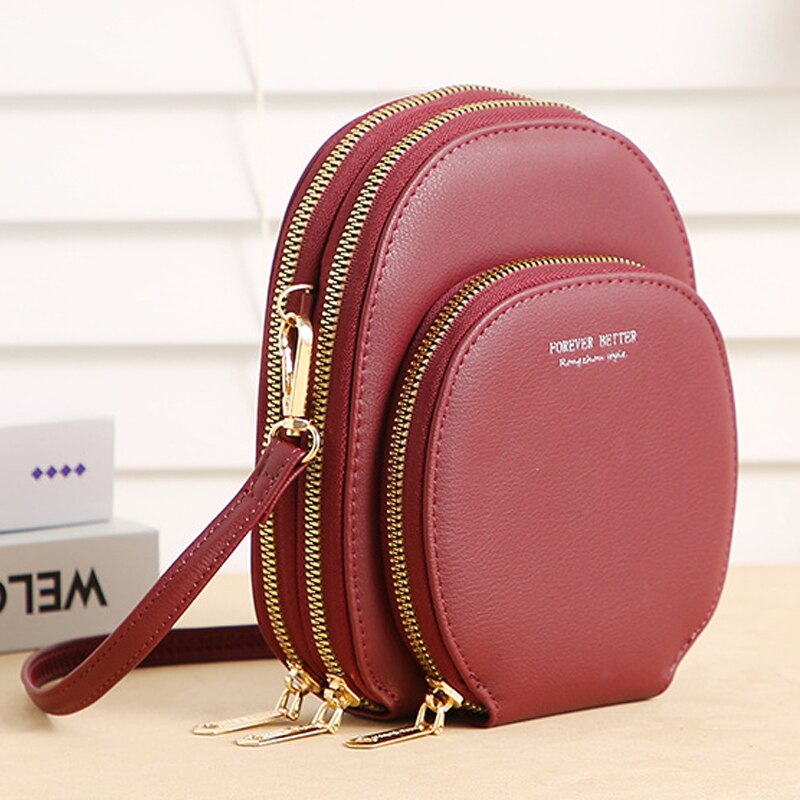 Antmvs Antmvs Women Shoulder Bag Small Crossbody Bag PU Female Large Capacity Mobile Phone Bag Ladies Handbag Gift