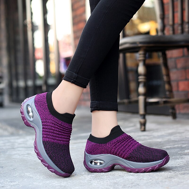 Antmvs Women Sneakers Fashion Breathable Mesh Casual Shoes Platform Sneakers Increasing Woman Vulcanize Shoes Walking Zapatillas Mujer