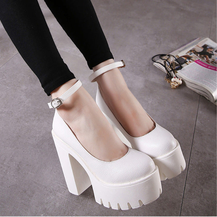 antmvs  Women's High Heels Summer Fashion Solid Color Shoes Comfortable All-Match High Heels Tacones Altos De Mujer