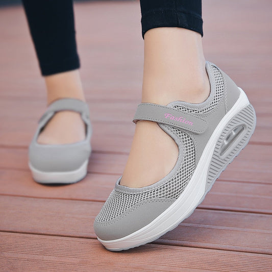 Antmvs Woman Fashion Casual Women Sneakers Soft Women Vulcanize Sneakers Shoes Mesh Sneakers Off White Air Shoes Canvas Wedges Shoes